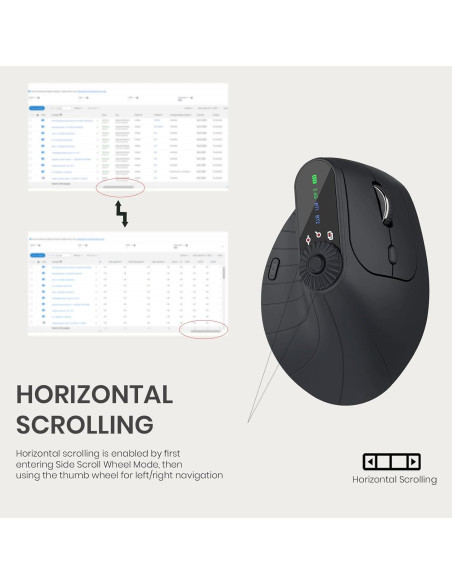 Ratón Ergonómico Vertical Inalámbrico MKETECH 100g DPI Ajustable