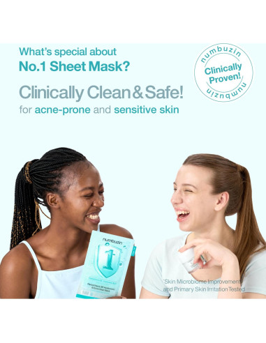 Mascarilla Facial Numbuzin No.1 Hidratante 4 Unidades