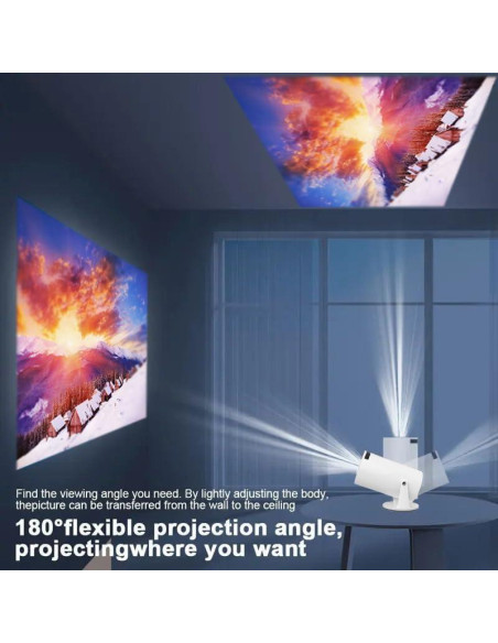 Mini proyector FOSENHL 4K portátil Android 11.0 WiFi Bluetooth Mini proyector FOSENHL 4K portátil Android 11.0 WiFi Bluetooth