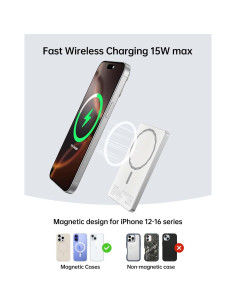 Cargador Portátil Inalámbrico Mavulo 5000mAh con Pantalla LED 2