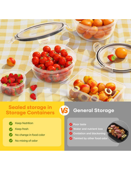 Juego de 52 Contenedores de Almacenamiento JSCARES Herméticos Juego de 52 Contenedores de Almacenamiento JSCARES Herméticos