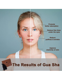 Herramienta de Masaje Facial Gua Sha Yuanchupin - Piedra Bian Natural 2