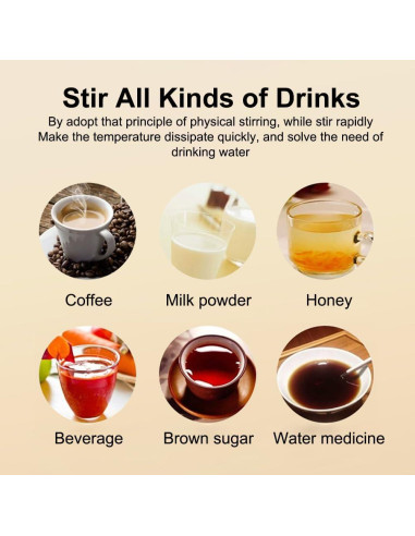 Taza de café automezcladora OUGETHER 380ml con termómetro LCD