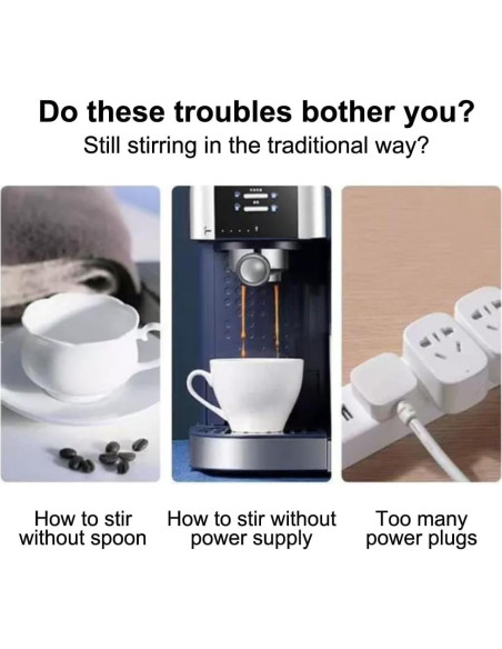 Taza de café automezcladora OUGETHER 380ml con termómetro LCD