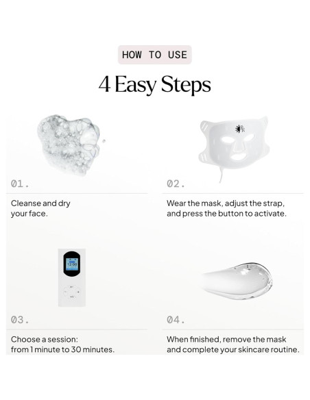 Máscara de Terapia de Luz Roja PureRadiance LED 6 Modos Máscara de Terapia de Luz Roja PureRadiance LED 6 Modos