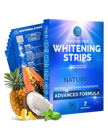 Tiras Blanqueadoras Naturales Pop On Veneers - 14 Tiras Menta