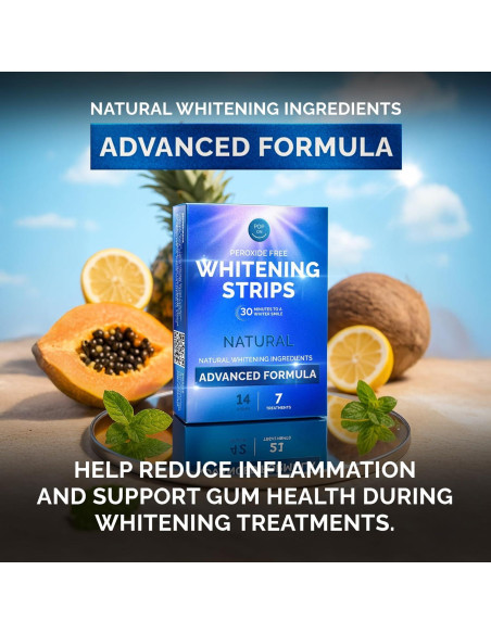 Tiras Blanqueadoras Naturales Pop On Veneers - 14 Tiras Menta