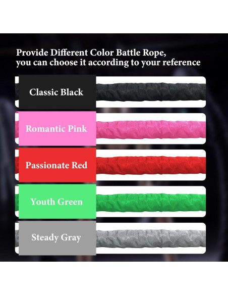 Cuerda de Batalla Glitenniy 30 pies 1 pulgada Negra Entrenamiento