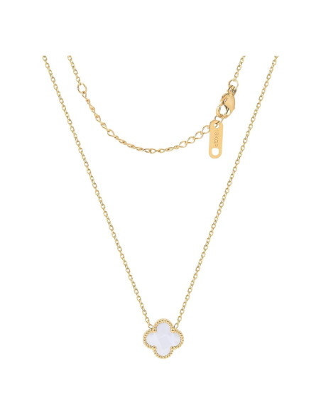 Collar Colgante de Trébol Baño de Oro 18K para Mujeres