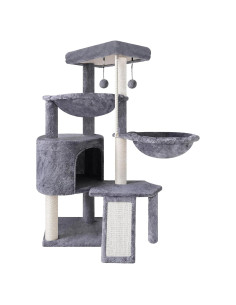Árbol para Gatos Smouatou 3 Capas con Hamacas y Condominio Gris