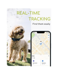 Collar Rastreador GPS para Perros y Gatos TRESBUNNY Negro 2