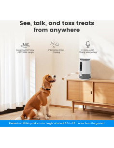 Dispensador de golosinas para mascotas Gardner Pet Smart con cámara HD 1080P 2