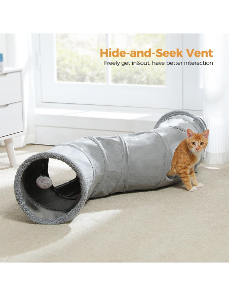 Túnel para Gatos PAWZ Road Colapsable en Forma de S 116.84 cm