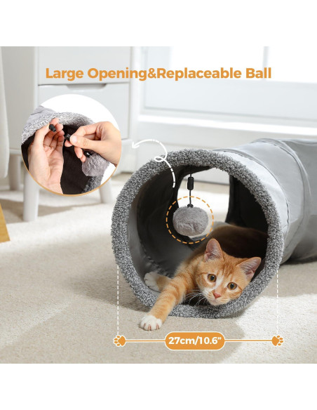 Túnel para Gatos PAWZ Road Colapsable en Forma de S 116.84 cm