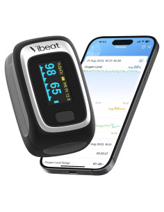 Oxímetro de Pulso Bluetooth Vibeat S5WB, Monitor SPO2 Portátil