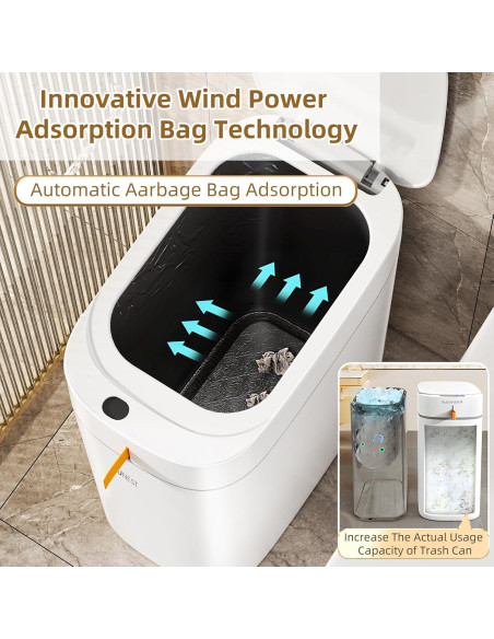 Papelera Automática Funest 3.5 Galones con Sensor USB