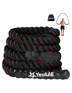 Cuerda de Salto Pesada Yes4All 1.09kg con Mango Antideslizante
