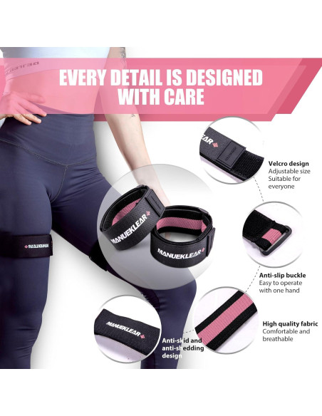 Bandas de Restricción de Flujo Sanguíneo MANUEKLEAR Rosa 80cm