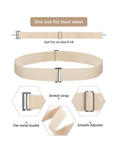 Cinturones Elásticos Invisibles SATINIOR 4 Piezas para Mujeres