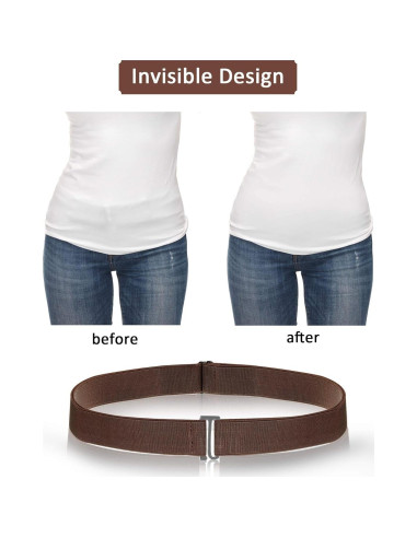 Cinturones Elásticos Invisibles SATINIOR 4 Piezas para Mujeres