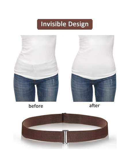 Cinturones Elásticos Invisibles SATINIOR 4 Piezas para Mujeres