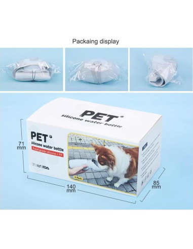 Botella de Agua Portátil para Perros Genérico 550ml Plegable