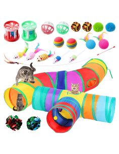 Conjunto de Juguetes para Gatos Wettarn 22 Piezas Colorido