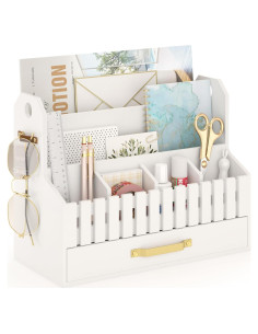 Organizador de Correo de Bambú Wisuce Essentials Blanco