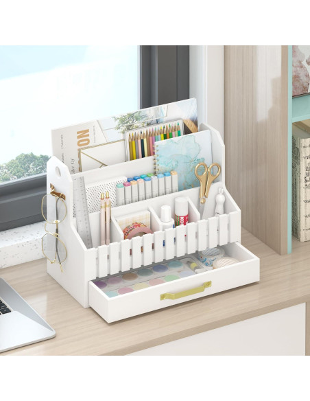 Organizador de Correo de Bambú Wisuce Essentials Blanco