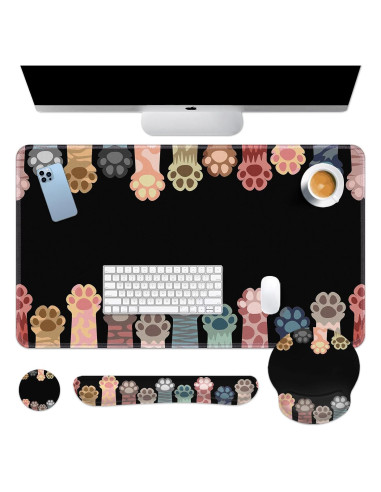 Alfombrilla de Ratón 4-en-1 Arttown con Reposamuñecas Ergonómico