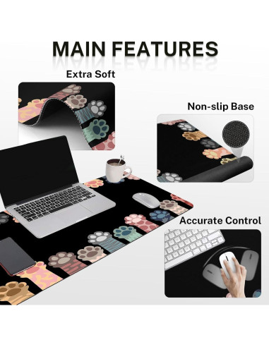 Alfombrilla de Ratón 4-en-1 Arttown con Reposamuñecas Ergonómico