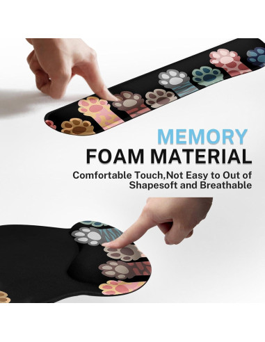 Alfombrilla de Ratón 4-en-1 Arttown con Reposamuñecas Ergonómico