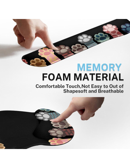 Alfombrilla de Ratón 4-en-1 Arttown con Reposamuñecas Ergonómico