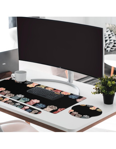 Alfombrilla de Ratón 4-en-1 Arttown con Reposamuñecas Ergonómico
