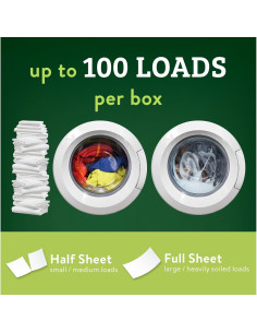 Hojas de detergente Biokleen Free & Clear - 100 cargas, hipoalergénico 2