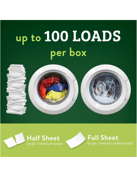 Hojas de detergente Biokleen Free & Clear - 100 cargas, hipoalergénico