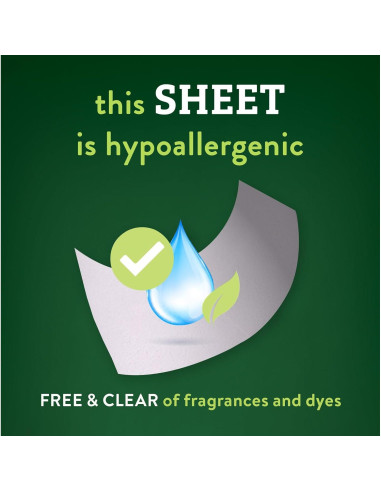 Hojas de detergente Biokleen Free & Clear - 100 cargas, hipoalergénico