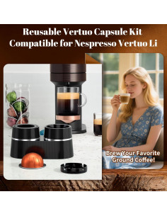 Kit de Cápsulas Reutilizables SOLIDATOR para Nespresso Vertuo - 52 Tapas 2