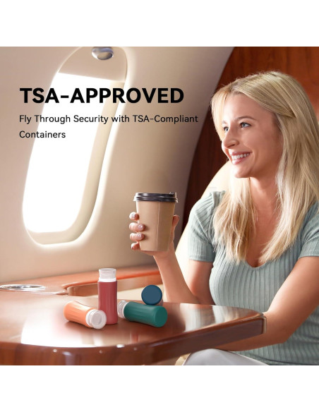 Juego de 4 Botellas de Viaje DEPOZA 97.2 ml Aprobadas por TSA