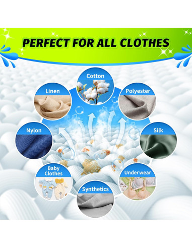 Hojas de Detergente para Ropa HOMERHYME - 100 Hojas Ecológicas