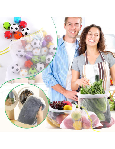 Bolsas Reutilizables Jeffbaubl 20 Piezas Malla Transpirable