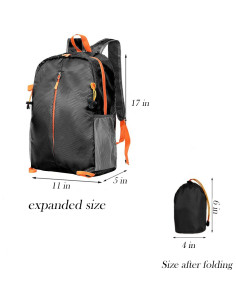 Mochila Plegable Impermeable Yloxuf 15L Negra para Viaje 2