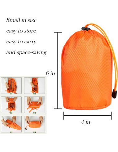 Mochila Plegable Impermeable Yloxuf 15L Negra para Viaje