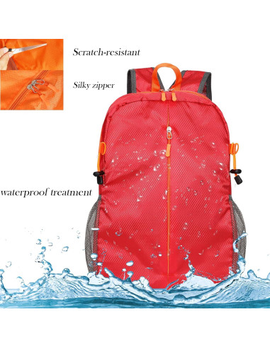 Mochila Plegable Impermeable Yloxuf 15L Negra para Viaje
