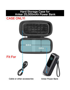 Funda Dura RAIACE para Batería Externa Anker 25,000mAh - Negro 2