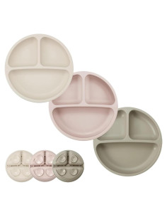 Platos de Silicona PandaEar para Niños 3 Pack Antideslizantes