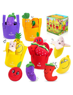 Juguetes Sensoriales Kikikid para Bebés 6-12 Meses Frutas y Verduras