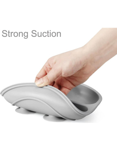 Conjunto de Alimentación PandaEar | 2 Platos y 2 Cucharas de Silicona