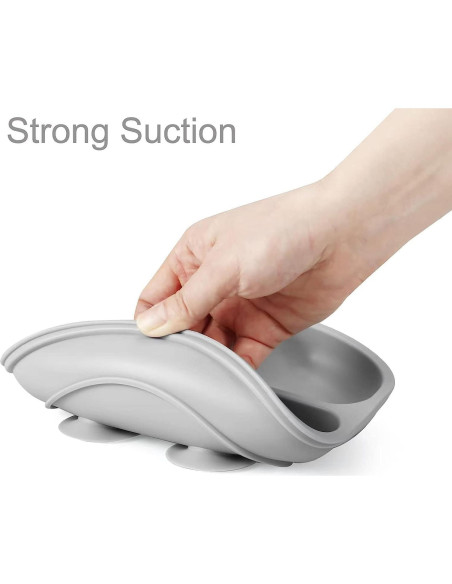 Conjunto de Alimentación PandaEar | 2 Platos y 2 Cucharas de Silicona