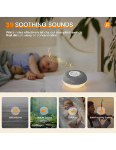 Máquina de Sonido Blanco Ideashop MC220, 39 Sonidos, Luz Nocturna 2